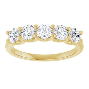 14K Yellow 1 CTW Natural Diamond Anniversary Band-Round