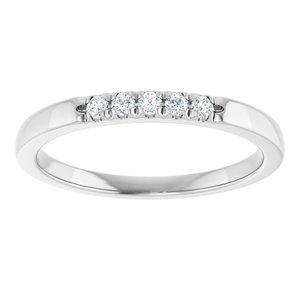 14K White 1/10 CTW Natural Diamond Anniversary Band-Round