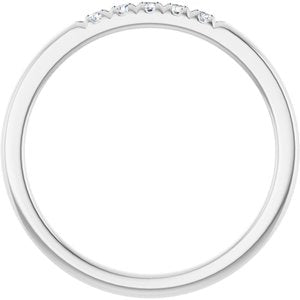 14K White 1/10 CTW Natural Diamond Anniversary Band-Round