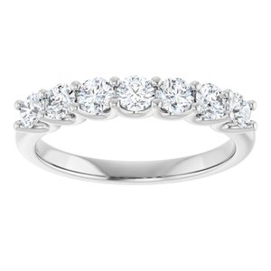 14K White 5/8 CTW Lab-Grown Diamond Anniversary Band-Round