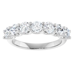 14K White 1 1/3 CTW Lab-Grown Diamond Anniversary Band-Round