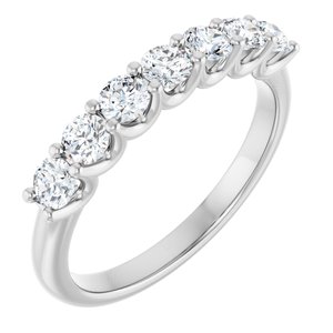 14K White 5/8 CTW Lab-Grown Diamond Anniversary Band-Round