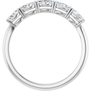 14K White 1/3 CTW Lab-Grown Diamond Anniversary Band-Marquise