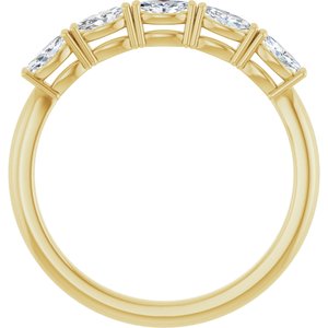 14K Yellow 1/3 CTW Lab-Grown Diamond Anniversary Band-Marquise