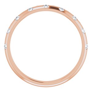 14K Rose 1/6 CTW Natural Diamond Anniversary Band-Round