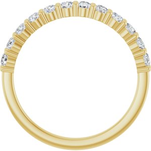 14K Yellow 1/2 CTW Natural Diamond Anniversary Band-Round