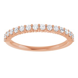 14K Rose 1/4 CTW Natural Diamond Anniversary Band-Round