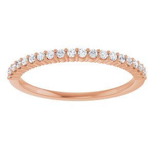 14K Rose 1/6 CTW Natural Diamond Anniversary Band-Round