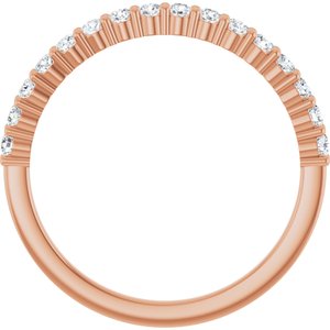 14K Rose 1/4 CTW Natural Diamond Anniversary Band-Round