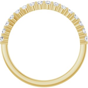 14K Yellow 1/4 CTW Lab-Grown Diamond Anniversary Band-Round