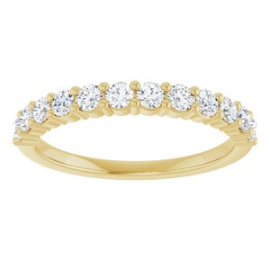 14K Yellow 1/2 CTW Natural Diamond Anniversary Band-Round