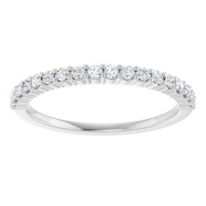 14K White 1/4 CTW Lab-Grown Diamond Anniversary Band-Round
