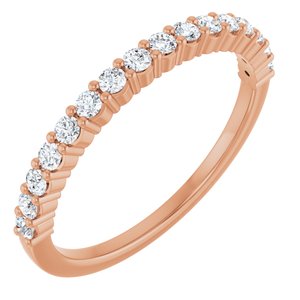 14K Rose 1/4 CTW Natural Diamond Anniversary Band-Round