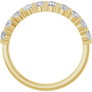 14K Yellow 3/4 CTW Lab-Grown Diamond Anniversary Band-Round