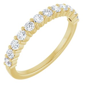 14K Yellow 1/2 CTW Natural Diamond Anniversary Band-Round