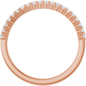 14K Rose 1/6 CTW Natural Diamond Anniversary Band-Round