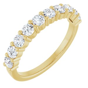 14K Yellow 3/4 CTW Natural Diamond Anniversary Band-Round
