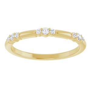 14K Yellow 1/8 CTW Natural Diamond Stackable Ring-Round