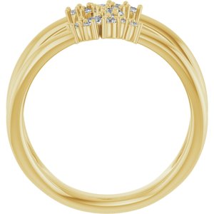 14K Yellow 1/3 CTW Lab-Grown Diamond Negative Space Ring-Round