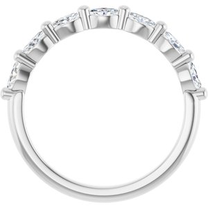 14K White 1/3 CTW Lab-Grown Diamond Anniversary Band-Marquise