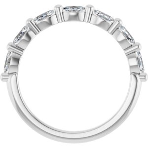 14K White 3/8 CTW Lab-Grown Diamond Anniversary Band-Marquise