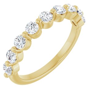 14K Yellow 5/8 CTW Lab-Grown Diamond Anniversary Band-Round