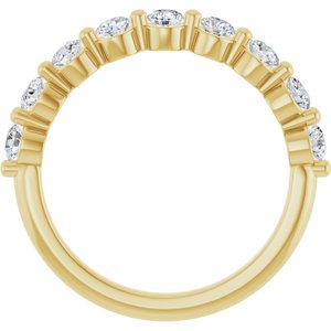 14K Yellow 5/8 CTW Lab-Grown Diamond Anniversary Band-Round