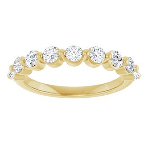 14K Yellow 5/8 CTW Lab-Grown Diamond Anniversary Band-Round