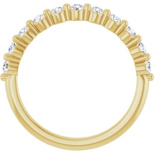 14K Yellow 1/2 CTW Lab-Grown Diamond Anniversary Band-Round