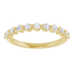 14K Yellow 1/2 CTW Lab-Grown Diamond Anniversary Band-Round