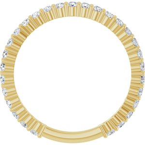 14K Yellow 1/2 CTW Natural Diamond Anniversary Band-Round