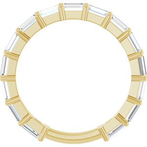 14K Yellow 1 1/2 CTW Natural Diamond Anniversary Band-Straight Baguette