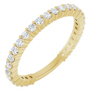 14K Yellow 1/2 CTW Natural Diamond Anniversary Band-Round