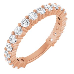14K Rose 1 1/5 CTW Natural Diamond Anniversary Band-Round