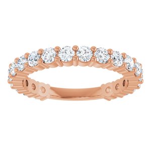 14K Rose 1 1/5 CTW Natural Diamond Anniversary Band-Round