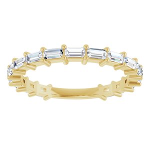 14K Yellow 3/4 CTW Natural Diamond Anniversary Band-Straight Baguette