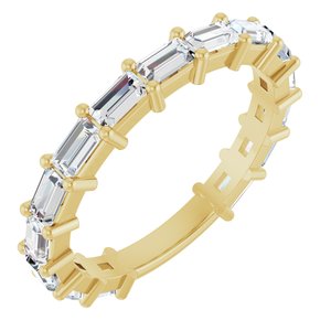 14K Yellow 1 1/2 CTW Natural Diamond Anniversary Band-Straight Baguette
