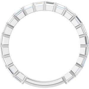 14K White 5/8 CTW Lab-Grown Diamond Anniversary Band-Straight Baguette