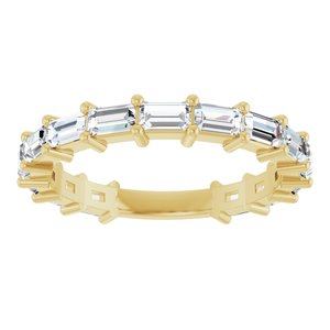 14K Yellow 1 1/2 CTW Natural Diamond Anniversary Band-Straight Baguette