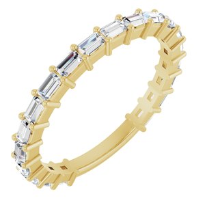 14K Yellow 5/8 CTW Natural Diamond Anniversary Band-Straight Baguette