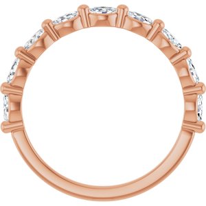 14K Rose 1/2 CTW Natural Diamond Anniversary Band-Marquise