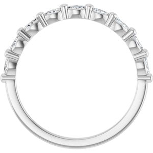 14K White 1/4 CTW Natural Diamond Anniversary Band-Marquise