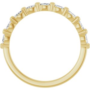 14K Yellow 1/4 CTW Lab-Grown Diamond Anniversary Band-Marquise