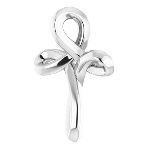 Sterling Silver 13.35x10.42 mm Youth Cross Pendant-Polished