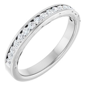 14K White 1/4 CTW Lab-Grown Diamond Anniversary Band-Round