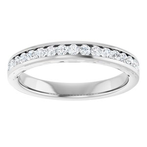 14K White 1/4 CTW Lab-Grown Diamond Anniversary Band-Round