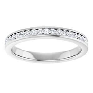 14K White 3/4 CTW Lab-Grown Diamond Anniversary Band-Round