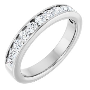 14K White 3/4 CTW Diamond Anniversary Band-Round