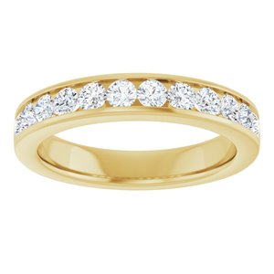 14K Yellow 3/4 CTW Lab-Grown Diamond Anniversary Band-Round