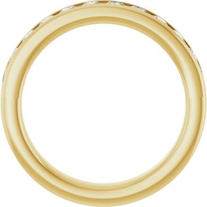 14K Yellow 3/4 CTW Lab-Grown Diamond Anniversary Band-Round